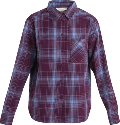 Krekls Icebreaker Dawnder 200 Plaid LS Flannel sieviešu Nightshade-Kyanite M