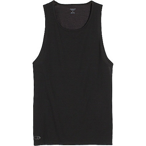 Termoveļas krekls Icebreaker Merino Anatomica Slim Fit Base Layer Tank Top vīriešu Black XL