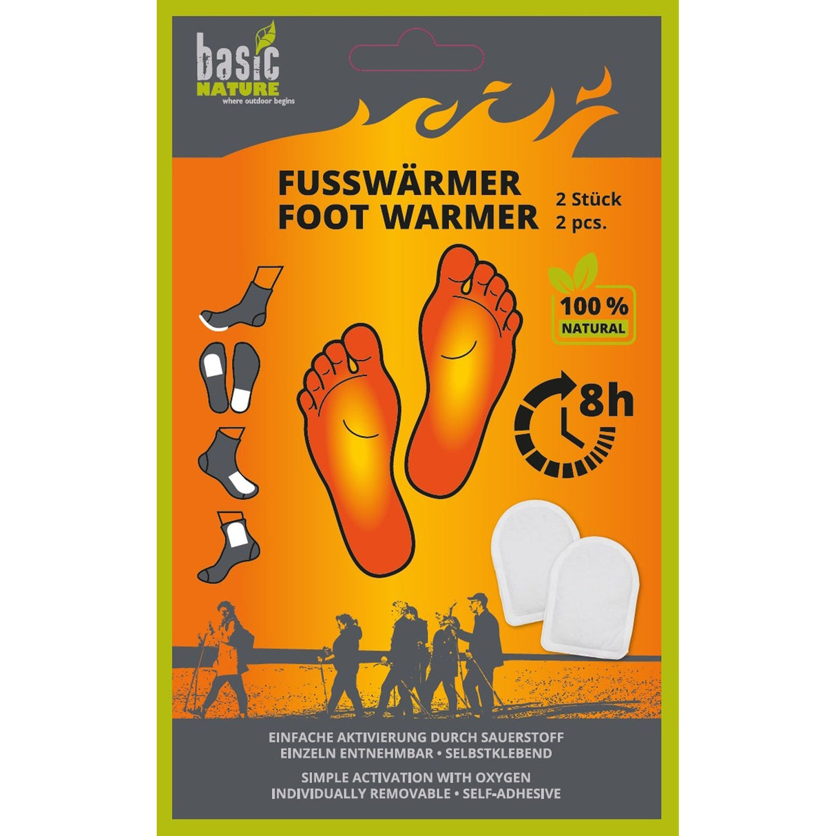 Foot warmers Basic Nature 2pcs