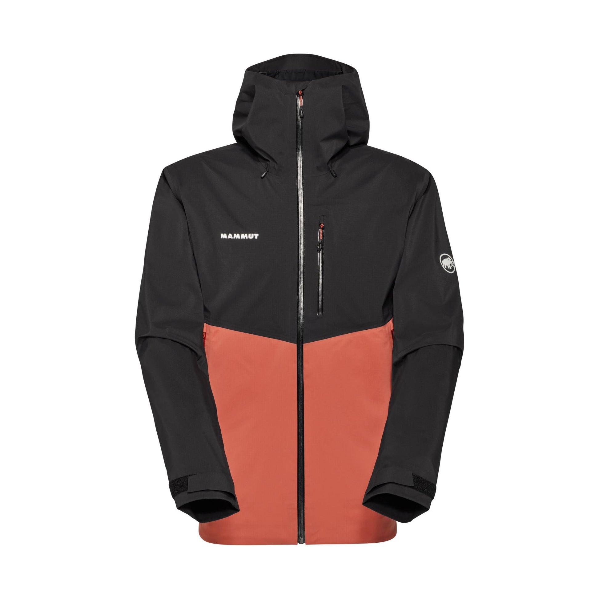 Lietus jaka Mammut Alto Guide HS Hooded vīriešu Brick-Black