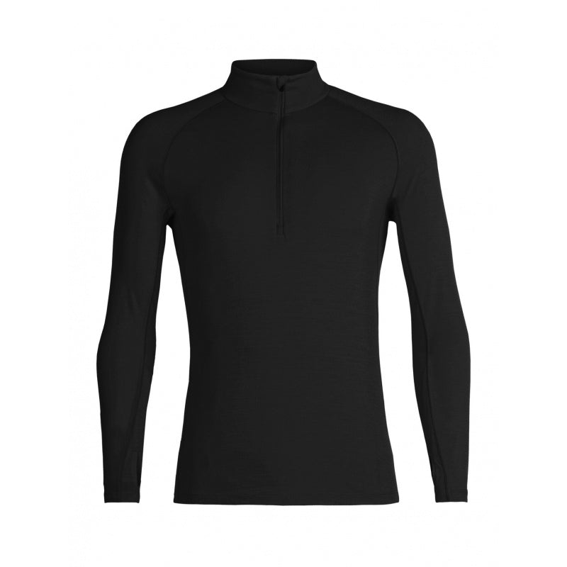 Termoveļas krekls Icebreaker Merino 200 ZoneKnit LS Hzip vīriešu Black