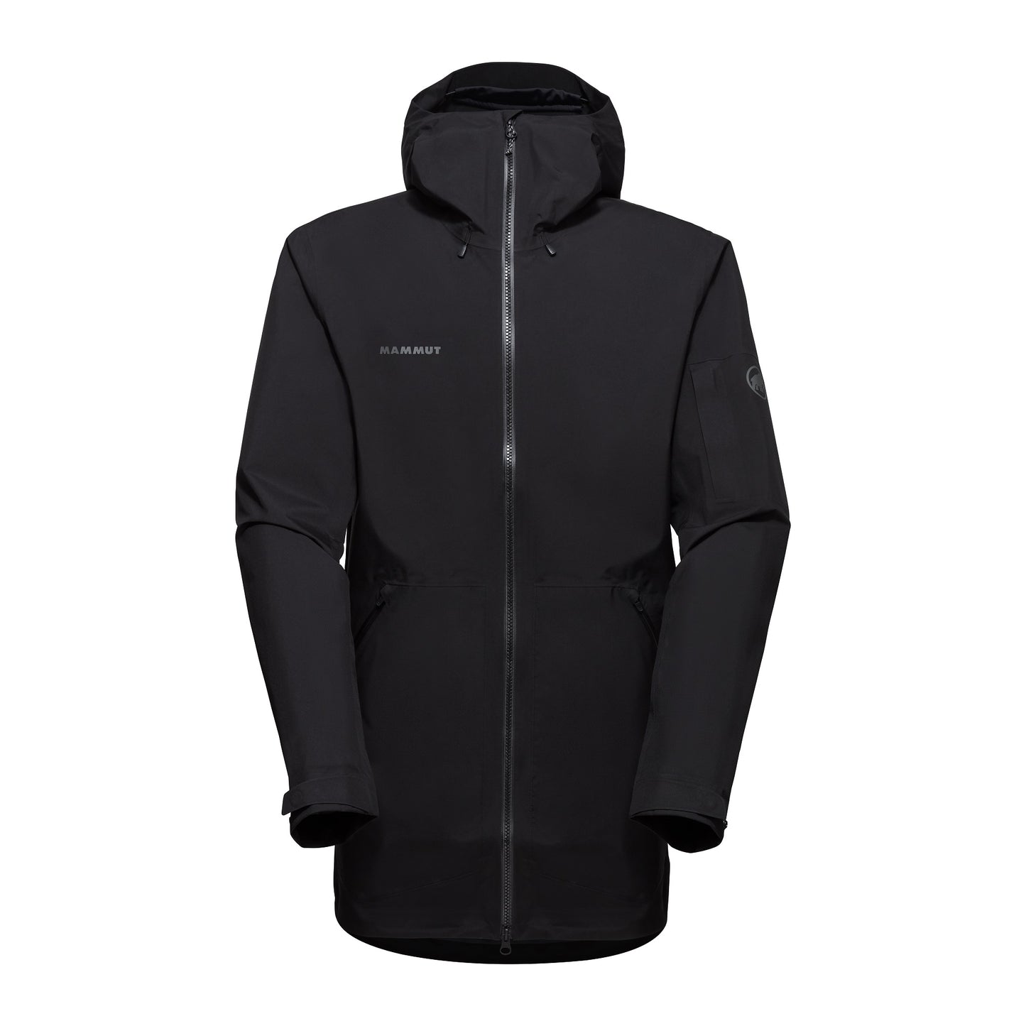 Mammut lietus jaka Seon Pac HS Hooded vīriešu Black-Black Logo