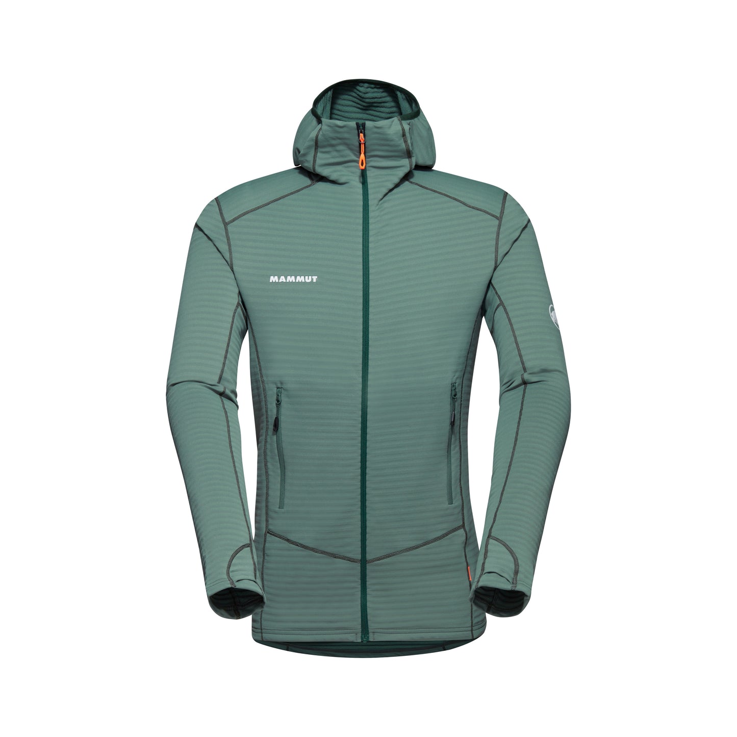 Flīsa jaka Mammut Taiss Light ML Hooded vīriešu Dark Jade-Woods