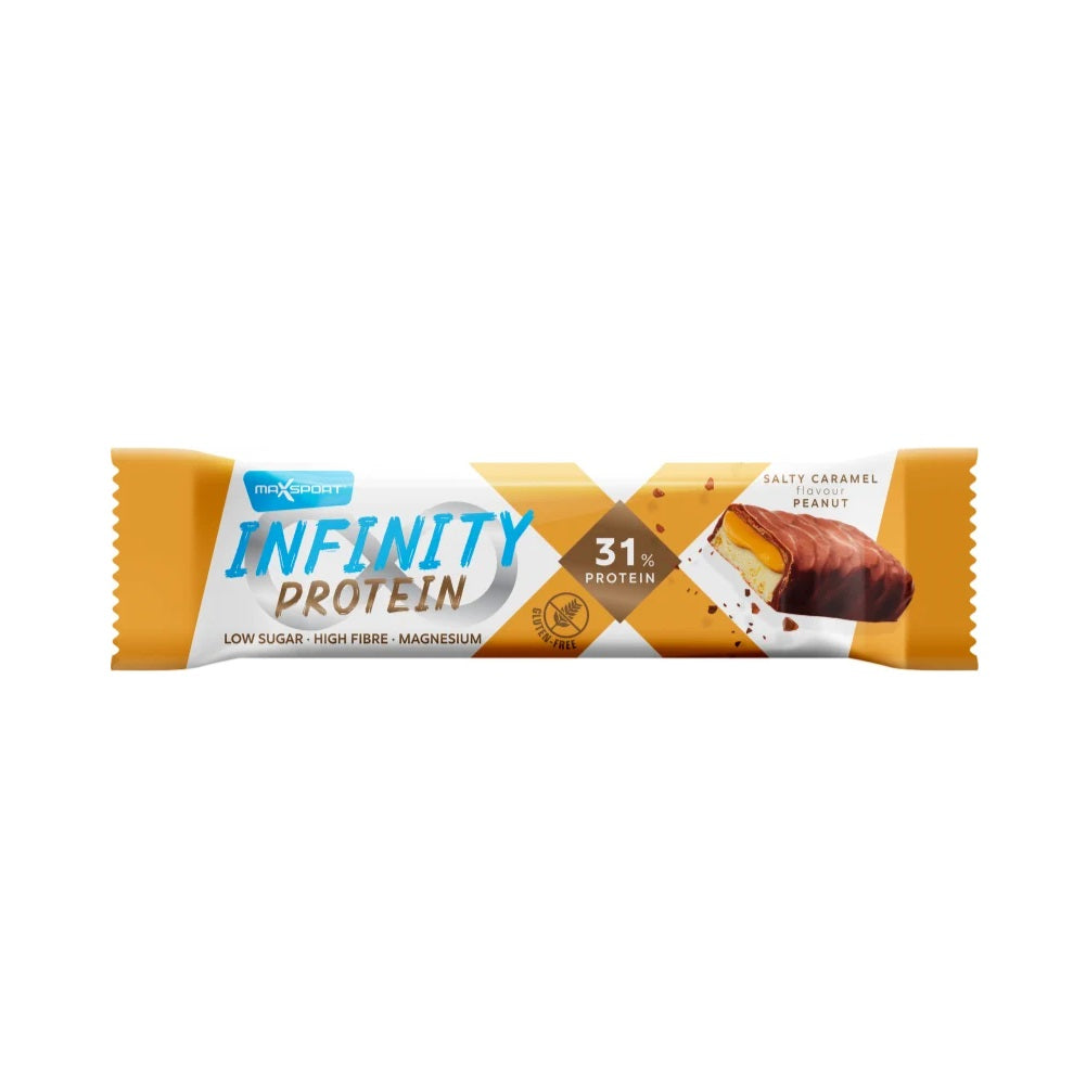 Proteīna batoniņš Max Sport Infinity Protein sāļā karamele Sāļā karamele un zemesrieksti