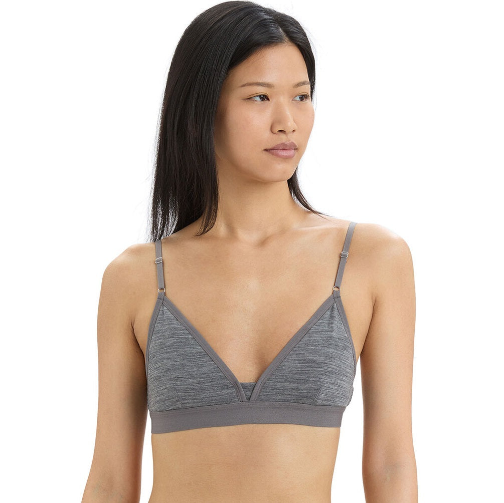 Termoveļas krūšturis Icebreaker Merino Siren Bra sieviešu Gritstone Heather