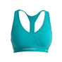 Merino krūšturis Icebreaker Sprite Racerback sieviešu Flux Green