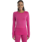 Termo krekls Icebreaker ZoneKnit 260 LS Crewe merino sieviešu Tempo Electric PInk
