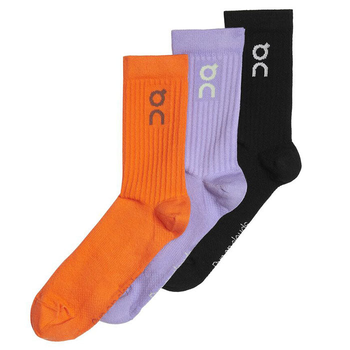 ON zeķes Logo Sock 3-Pack Black Comet Flame