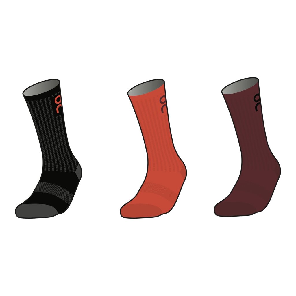 ON zeķes Logo Sock 3-Pack Spice Mulberry