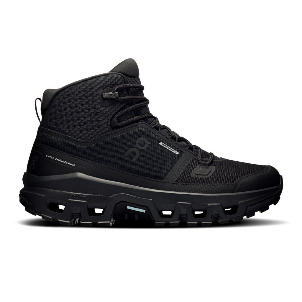 ON apavi Cloudrock Mid Waterproof sieviešu Black