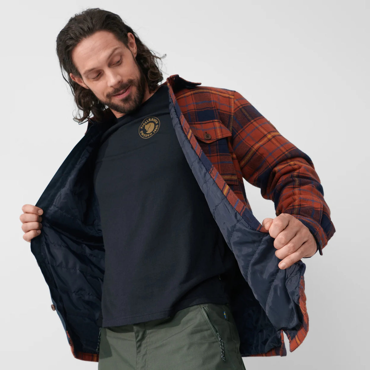 Flannel shirt Fjallraven Övik Lite Padded Men's