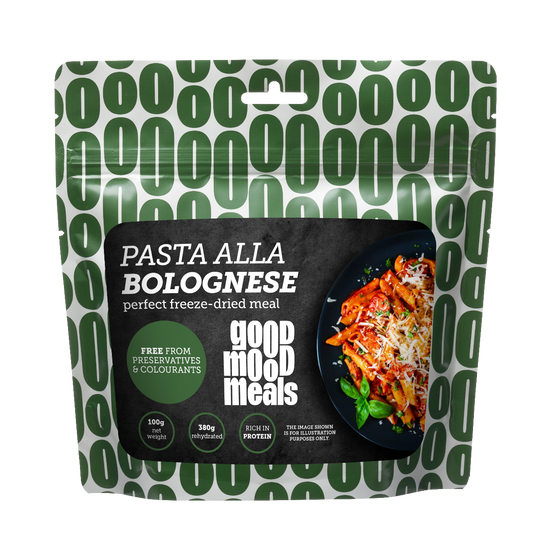 Liofilizēta pārtika Good Mood Meals Pasta ar boloņas mērci