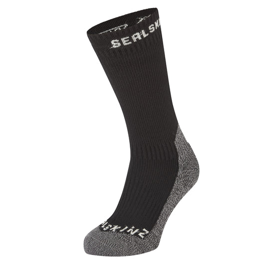 SealSkinz ūdensizturīgas zeķes Extreme Cold Weather Mid Black Grey Stanfield