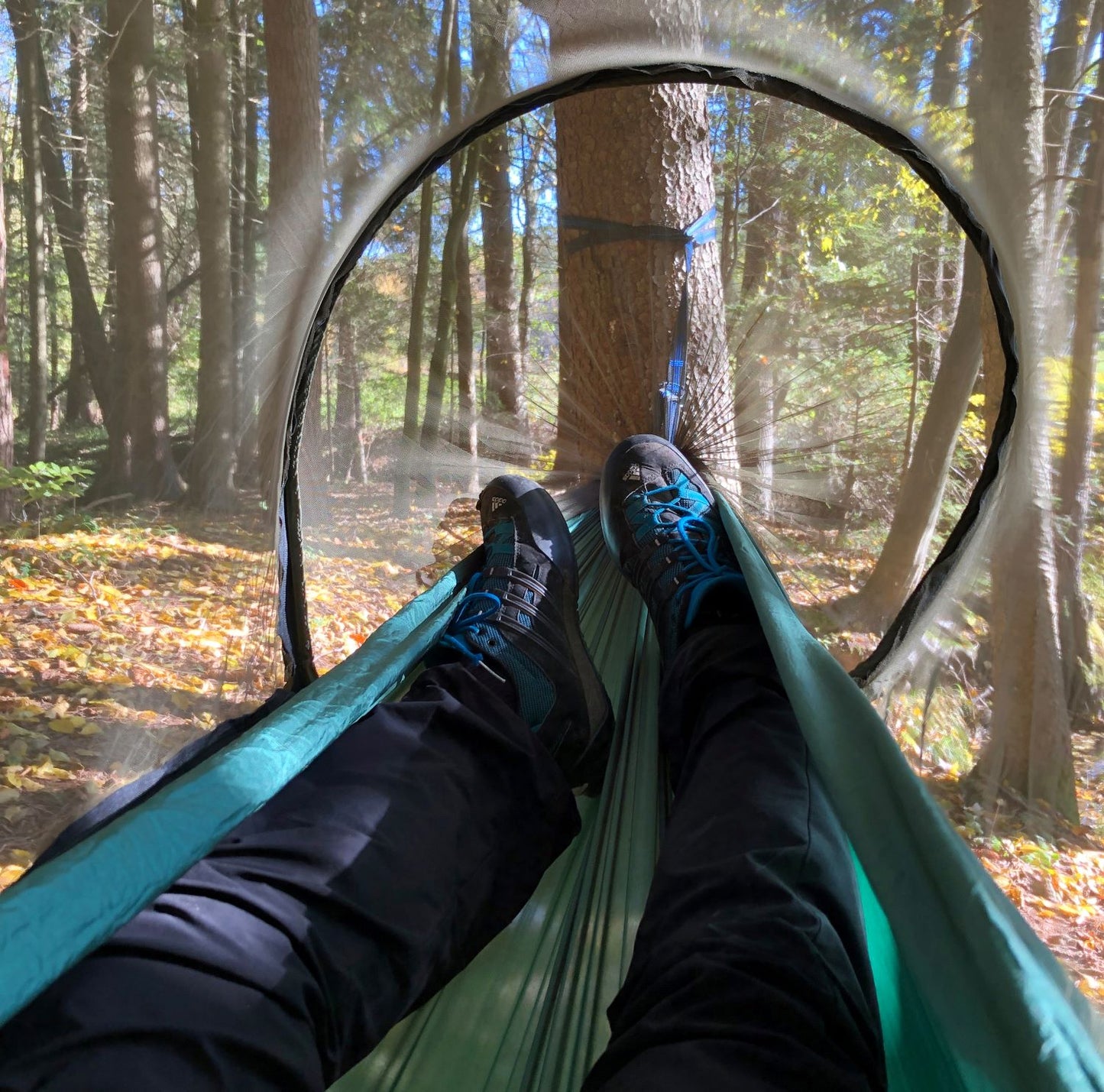 Šūpuļtīkls ar moskītu tīklu Origin Outdoors Hammock Pop-Up Mosquito Net