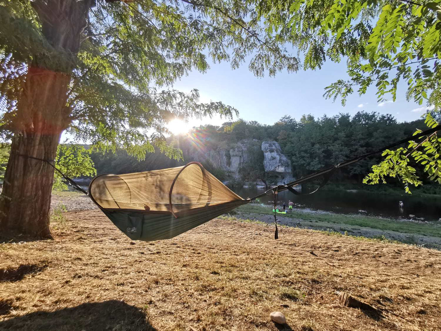 Šūpuļtīkls ar moskītu tīklu Origin Outdoors Hammock Pop-Up Mosquito Net