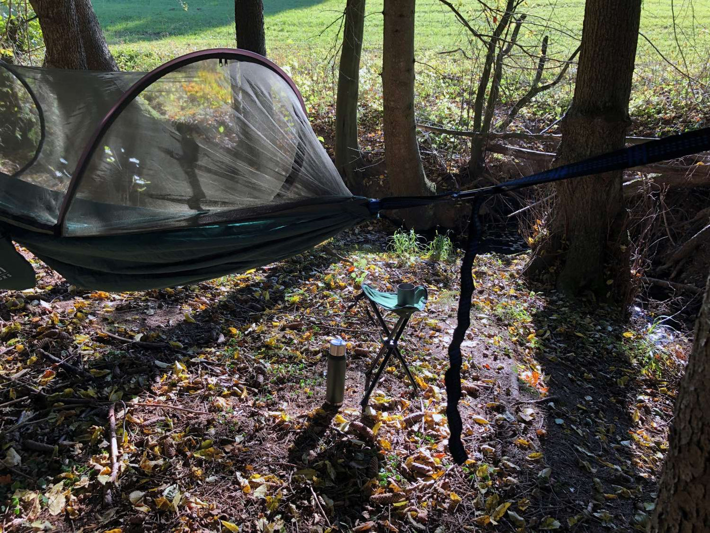 Šūpuļtīkls ar moskītu tīklu Origin Outdoors Hammock Pop-Up Mosquito Net