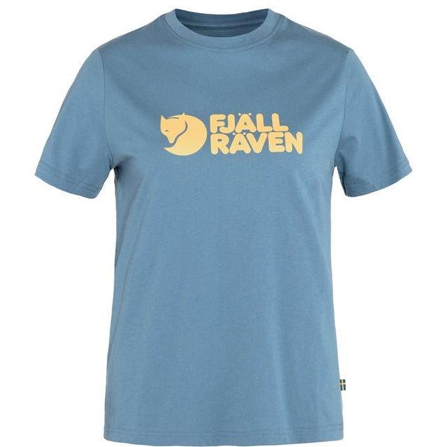 T-krekls Fjallraven Logo Tee sieviešu Dawn blue