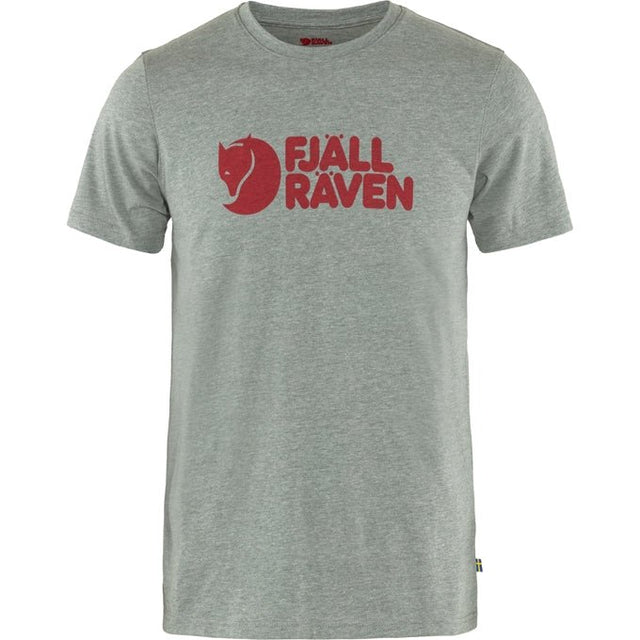 T-krekls Fjallraven Logo vīriešu Grey-Melange