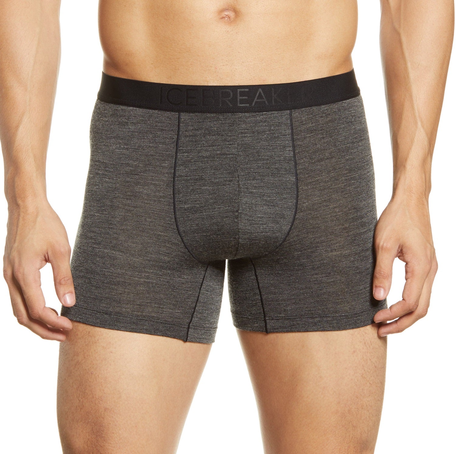 Merino termoveļa Icebreaker Anatomica Cool-Lite Boxer vīriešu Black Heather S