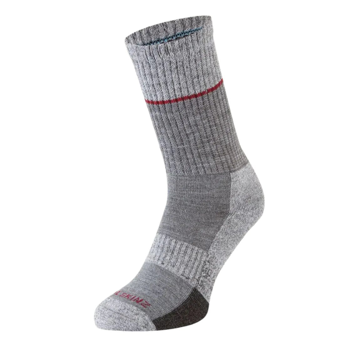 SealSkinz zeķes Solo QuickDry Mid Grey White Red