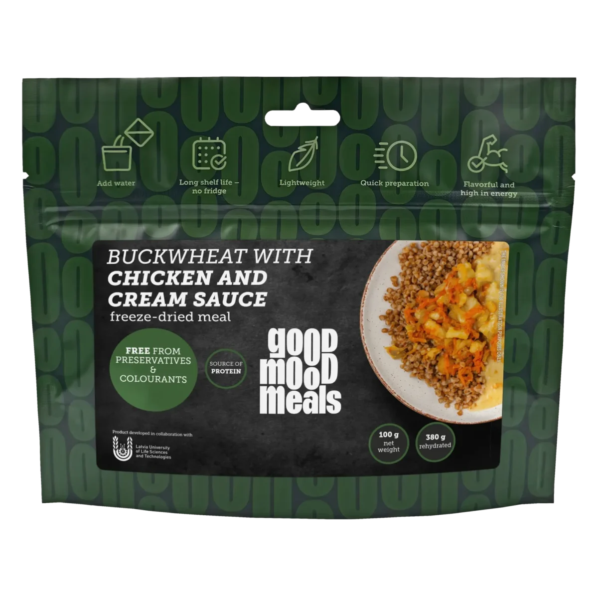 Good Mood Meals Buckwheat with chicken in a creamy sauce