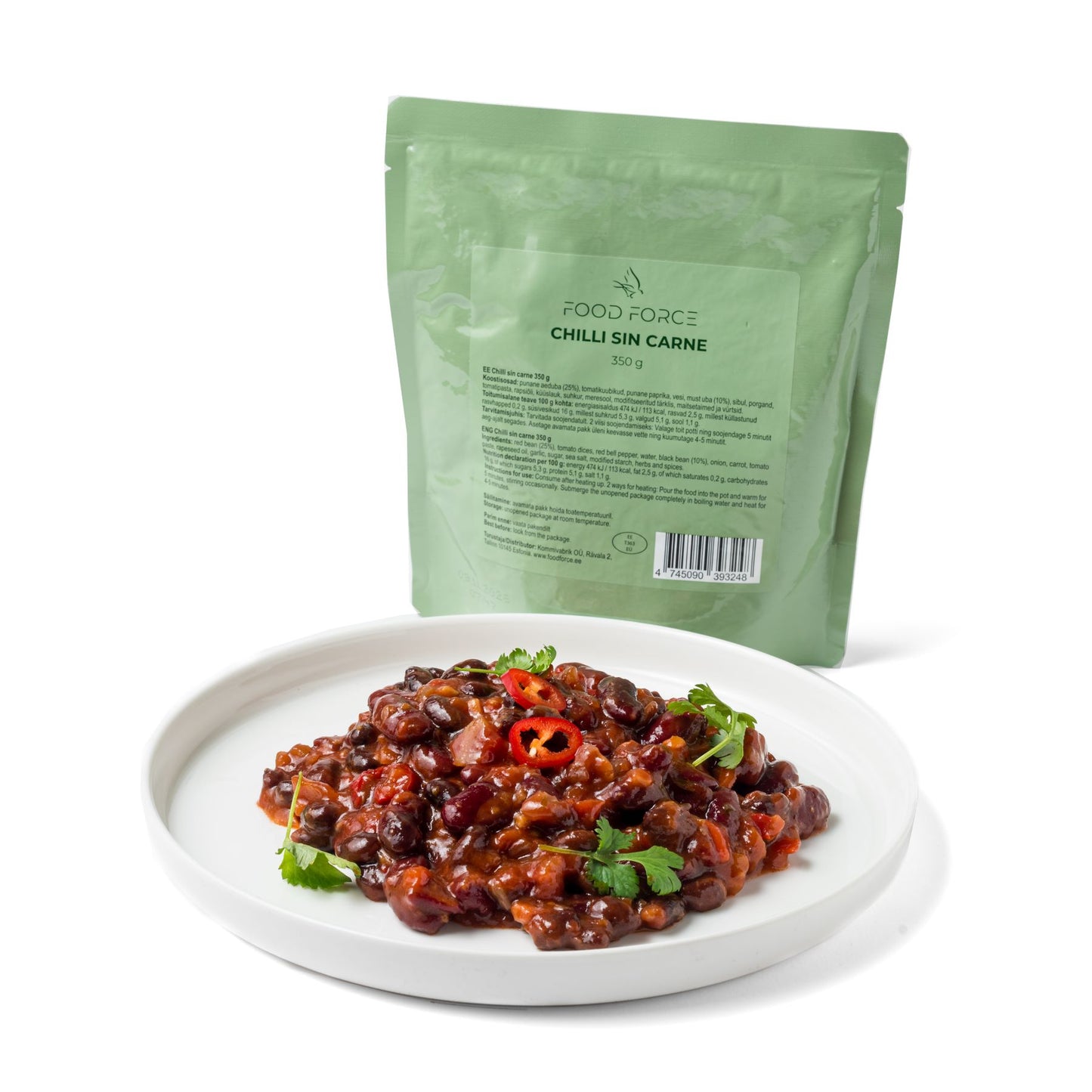 Gatavā tūristu pārtika Food Force Chilli Sin Carne 350g