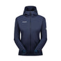 Vējjaka Mammut Granite SO Hooded sieviešu Marine-White Logo