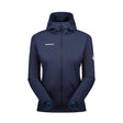 Vējjaka Mammut Granite SO Hooded sieviešu Marine-White Logo