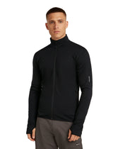 Vilnas flīsa jaka Icebreaker Real Fleece Descend LS Zip vīriešu