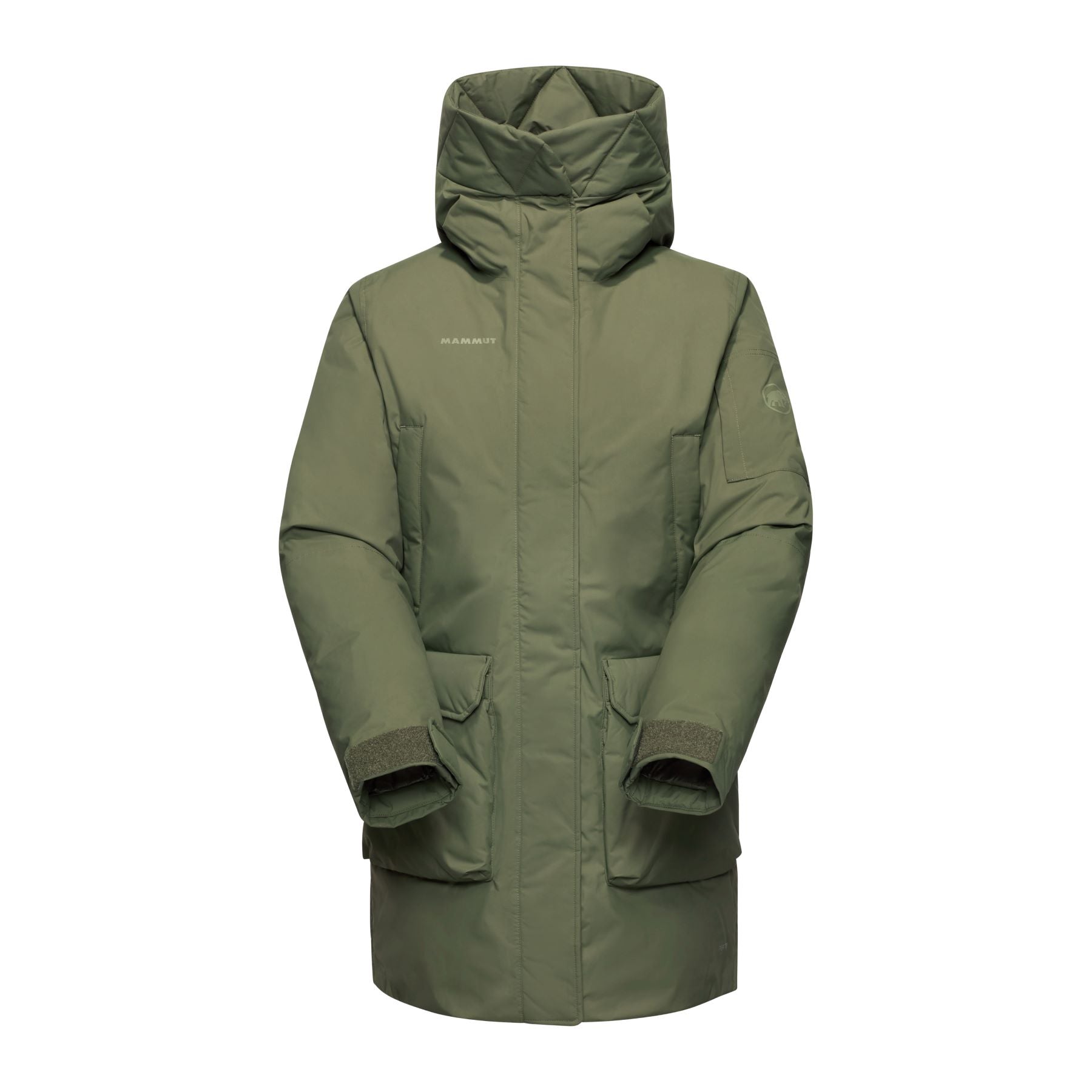 Ziemas mētelis Mammut Floeberg HS Thermo Hooded Coat sieviešu Dark Marsh