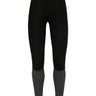 Icebreaker ZoneKnit 200 merino termoveļas legingi sieviešu Blk Jet Hthr