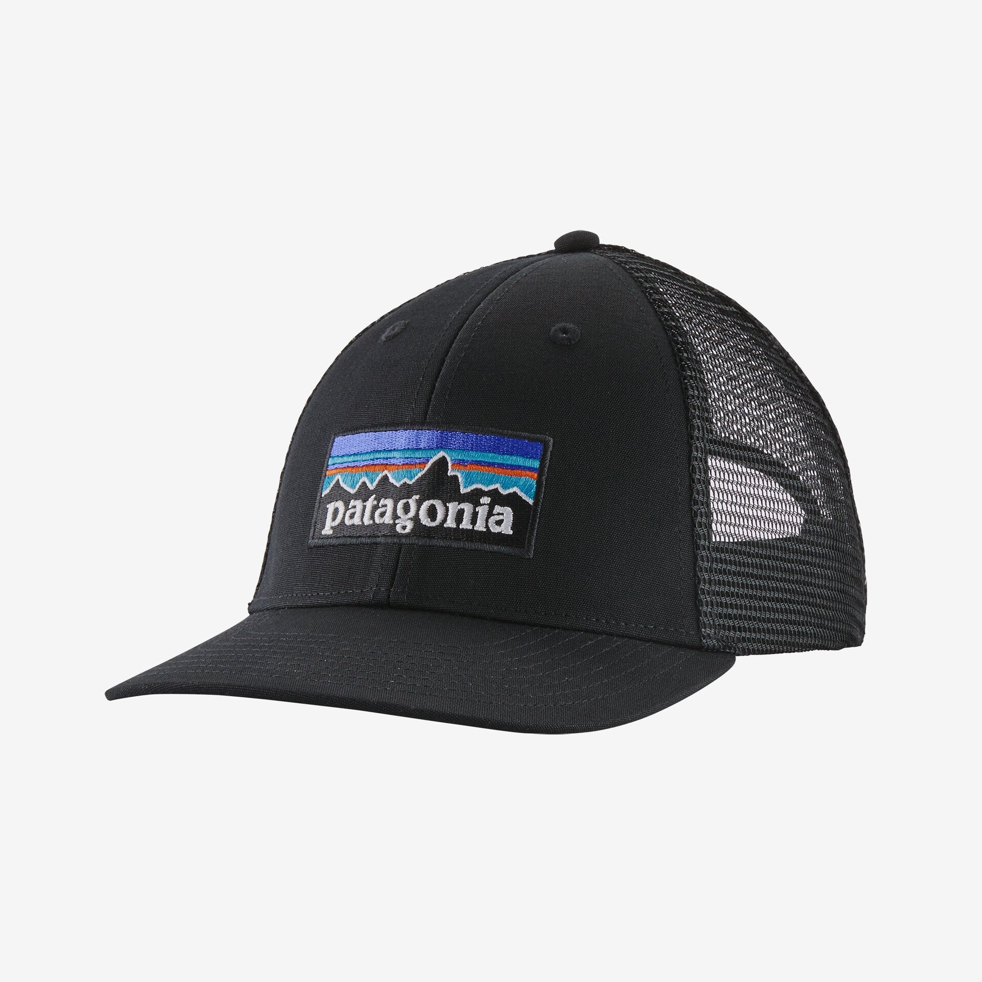 Patagonia cepure P-6 Logo LoPro Trucker Black